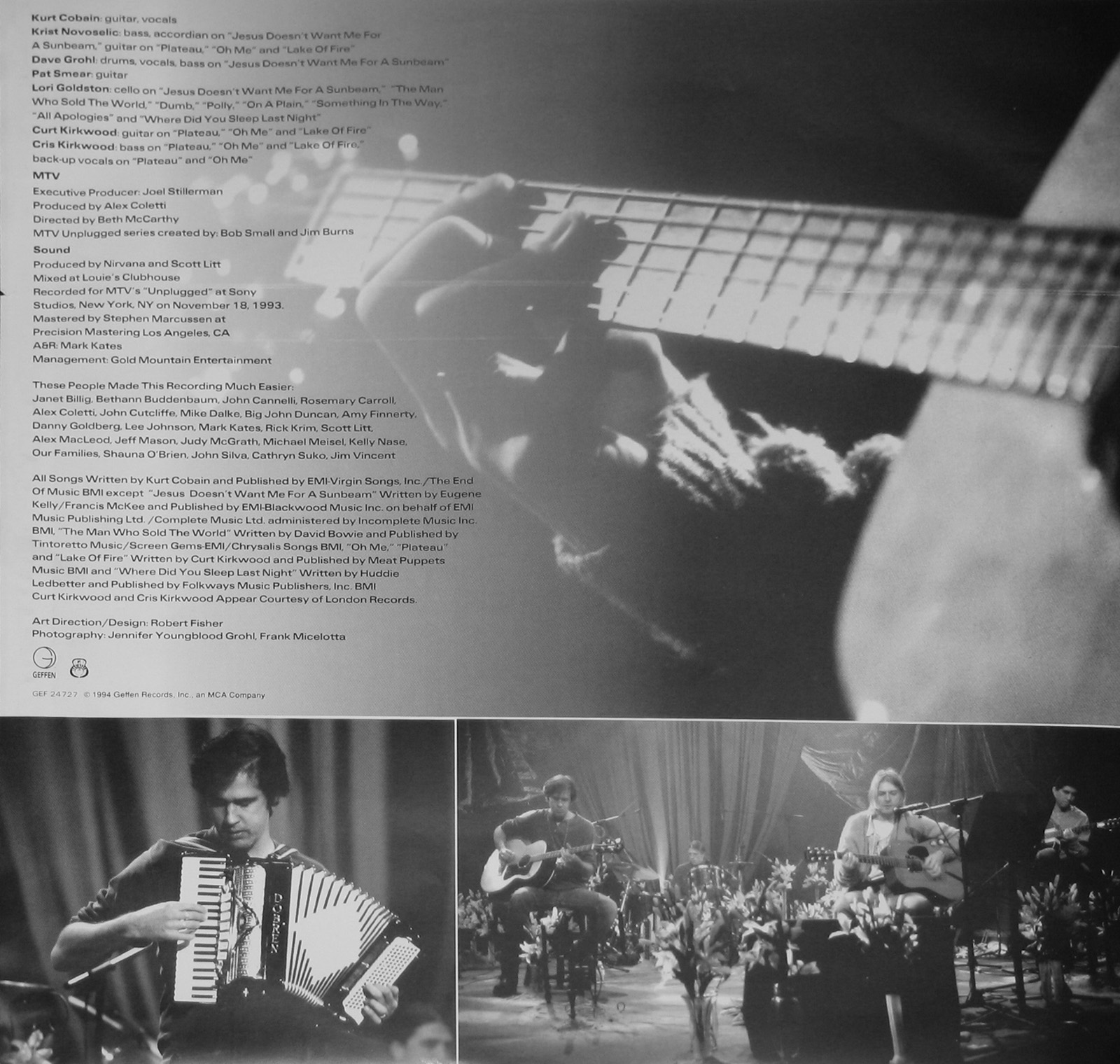 NIRVANA Unplugged in New York MTV 12" vinyl LP